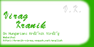 virag kranik business card